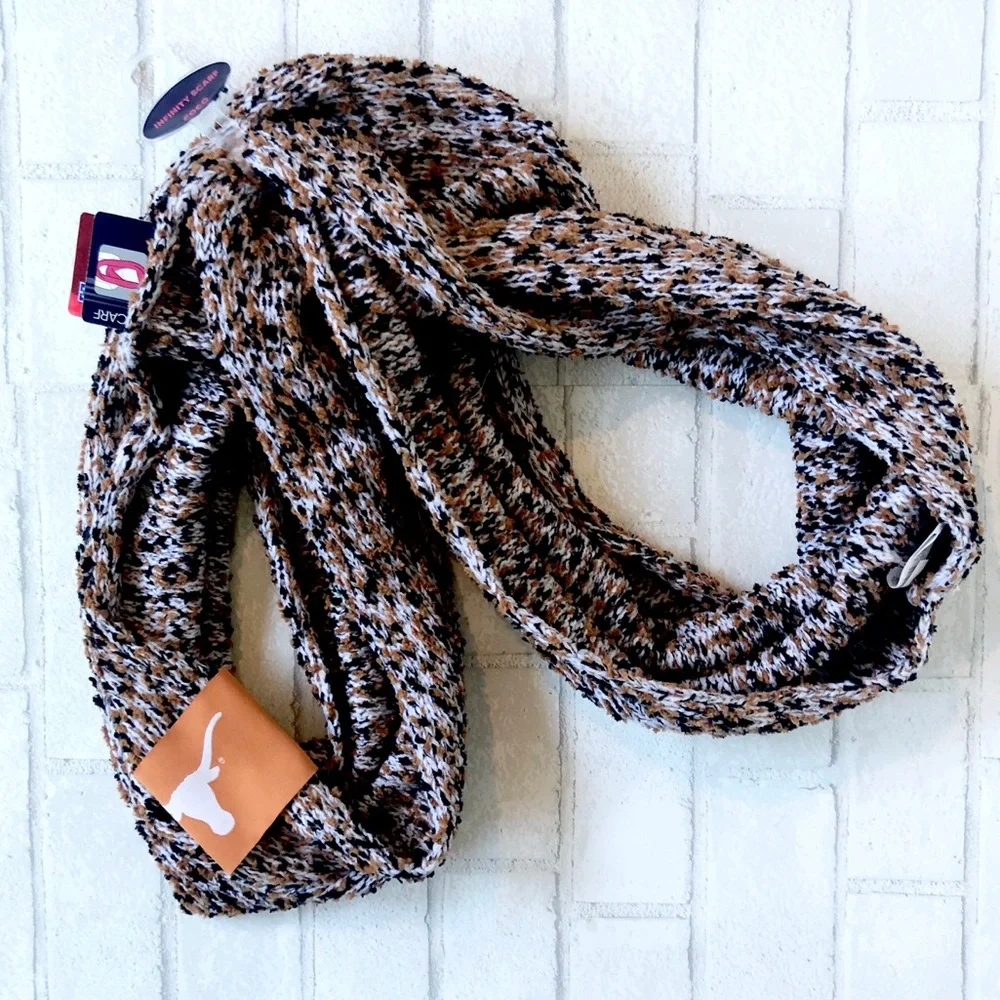 NWT FOCO University of Texas Longhorns Knit Infinity Scarf Burnt Orange